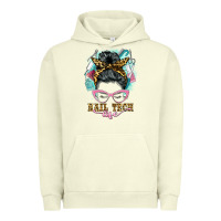 Pigment Pistachio nail tech life messy bun Urban Hoodie - BarkalooDesign