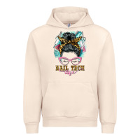 Sandshell nail tech life messy bun Urban Hoodie - BarkalooDesign
