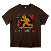Chocolate Brown gingerbread cant catch me Heavy Core Tee - MaliasSmallBusiness