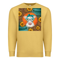 Antique Gold charolais cow Premium Sweatshirt - LillyAllenDesigns