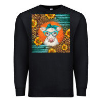 Black charolais cow Premium Sweatshirt - LillyAllenDesigns