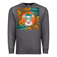 Charcoal Heather charolais cow Premium Sweatshirt - LillyAllenDesigns