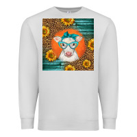 Dove Grey charolais cow Premium Sweatshirt - LillyAllenDesigns