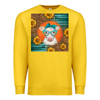 Lemon charolais cow Premium Sweatshirt - LillyAllenDesigns