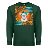 Sports Green charolais cow Premium Sweatshirt - LillyAllenDesigns