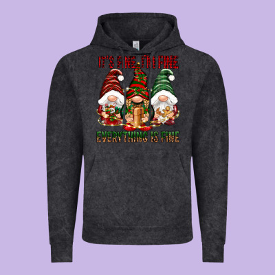 It's Fine I'm Fine Everything Is Fine Vintage Hoodie Designed By Nancycooperartshop