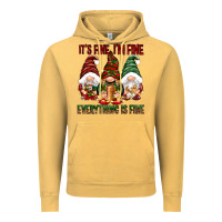 Vintage Mustard It's fine i'm fine everything is fine Vintage Hoodie - NancyCooperArtShop
