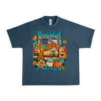 Midnight Navy Thankful Blessed Urban Heavy Tee - texasbilliewilder