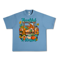 Pebble Blue Thankful Blessed Urban Heavy Tee - texasbilliewilder