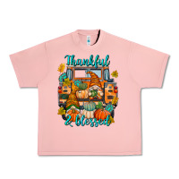 Salmon Thankful Blessed Urban Heavy Tee - texasbilliewilder