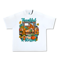 White Thankful Blessed Urban Heavy Tee - texasbilliewilder