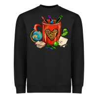 Black teacher crayons coffee mug Heavyweight Sweatshirt - FaDigitalArtStudio