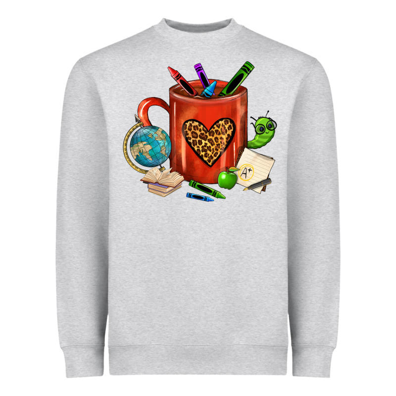 Teacher Crayons Coffee Mug Heavyweight Sweatshirt by FaDigitalArtStudio | Teevron