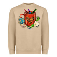 Mushroom teacher crayons coffee mug Heavyweight Sweatshirt - FaDigitalArtStudio