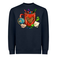 Navy teacher crayons coffee mug Heavyweight Sweatshirt - FaDigitalArtStudio