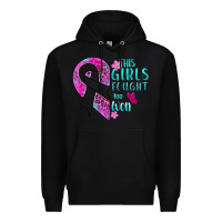 Black This Girls Fought and Won Cancer Premium Hoodie - BundleAndBundleShop