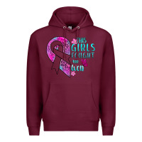 Burgundy This Girls Fought and Won Cancer Premium Hoodie - BundleAndBundleShop
