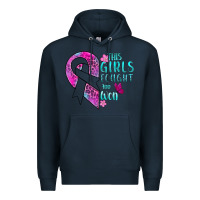 Navy This Girls Fought and Won Cancer Premium Hoodie - BundleAndBundleShop