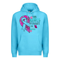 Ocean Blue This Girls Fought and Won Cancer Premium Hoodie - BundleAndBundleShop