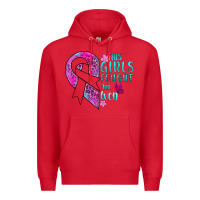 Red This Girls Fought and Won Cancer Premium Hoodie - BundleAndBundleShop