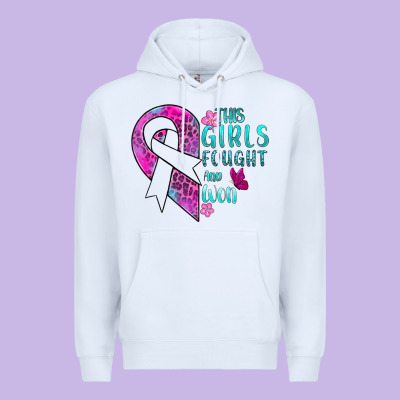 This Girls Fought And Won Cancer Premium Hoodie Designed By Bundleandbundleshop
