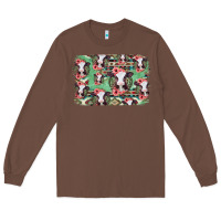Chestnut baby cow floral aztec background Long Sleeve Tee - Jasminsmagicworld