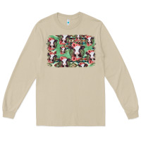 Mushroom baby cow floral aztec background Long Sleeve Tee - Jasminsmagicworld