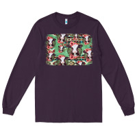 Plum baby cow floral aztec background Long Sleeve Tee - Jasminsmagicworld