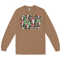 Toasted Coconut baby cow floral aztec background Long Sleeve Tee - Jasminsmagicworld