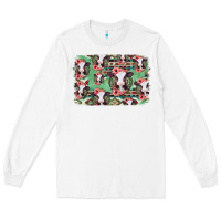 White baby cow floral aztec background Long Sleeve Tee - Jasminsmagicworld
