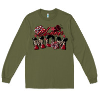 Army Green cheer mom  maroon Long Sleeve Tee - CowGirlArtShop