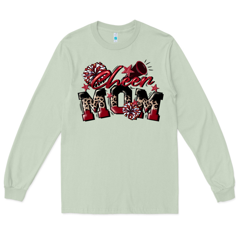 Cheer Mom  Maroon Long Sleeve Tee by CowGirlArtShop | Teevron
