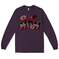 Plum cheer mom  maroon Long Sleeve Tee - CowGirlArtShop
