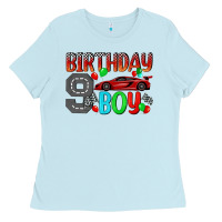 Baby Blue birthday boy Ladies Tee - BundleAndBundleShop