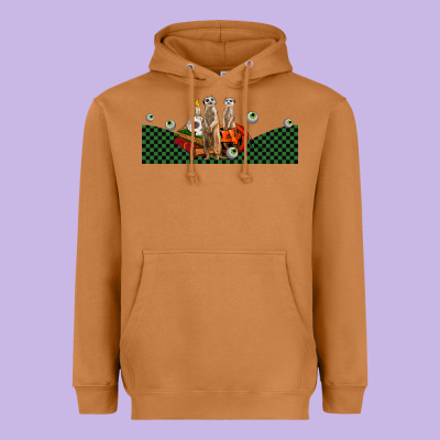 Halloween Meerkat Heavyweight Hoodie Designed By Lillyallendesigns