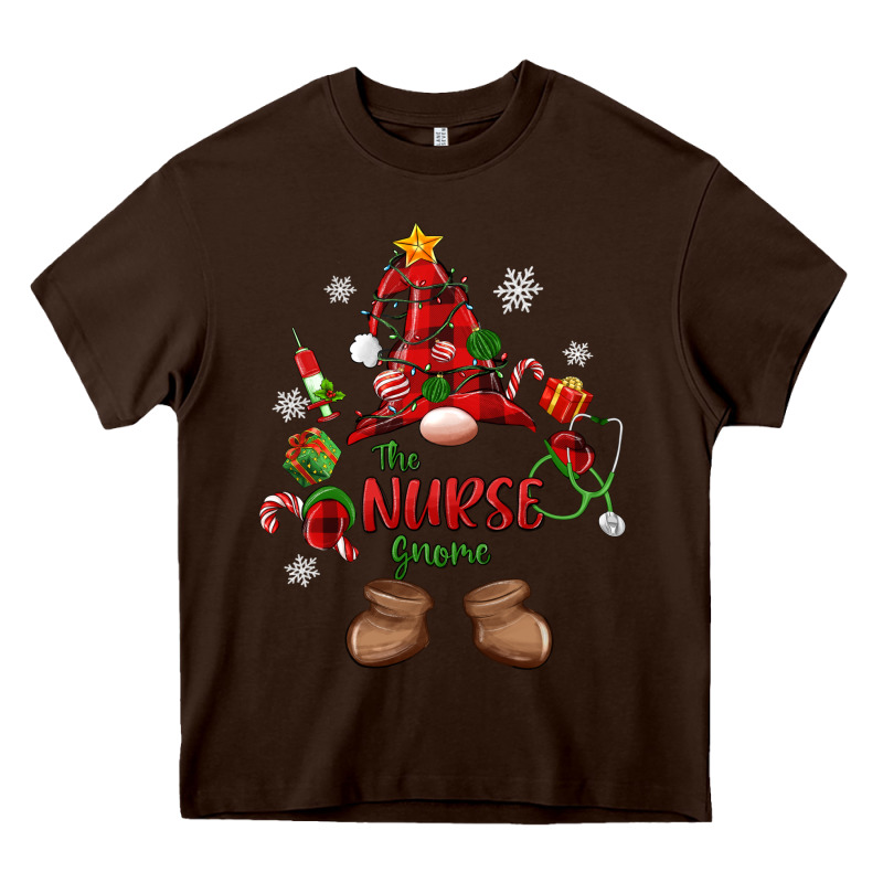 The Nurse Gnome Christmas Heavy Core Tee by MaliasSmallBusiness | Teevron