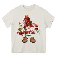 Cream the nurse gnome christmas Heavy Core Tee - MaliasSmallBusiness