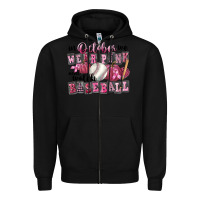 Black in october we wear pink and watch  baseball Zipper Hoodie - FaDigitalArtStudio