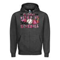 Charcoal Heather in october we wear pink and watch  baseball Zipper Hoodie - FaDigitalArtStudio