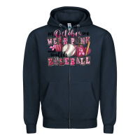 Navy in october we wear pink and watch  baseball Zipper Hoodie - FaDigitalArtStudio