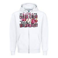 White in october we wear pink and watch  baseball Zipper Hoodie - FaDigitalArtStudio