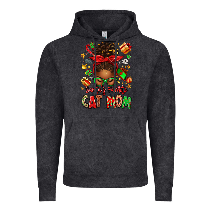 Santas Favorite Cat Mom Vintage Hoodie by texasbilliewilder | Teevron
