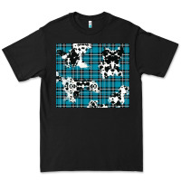Black winter plaid and cowhide pattern Premium Tee - RanaPortraitStore