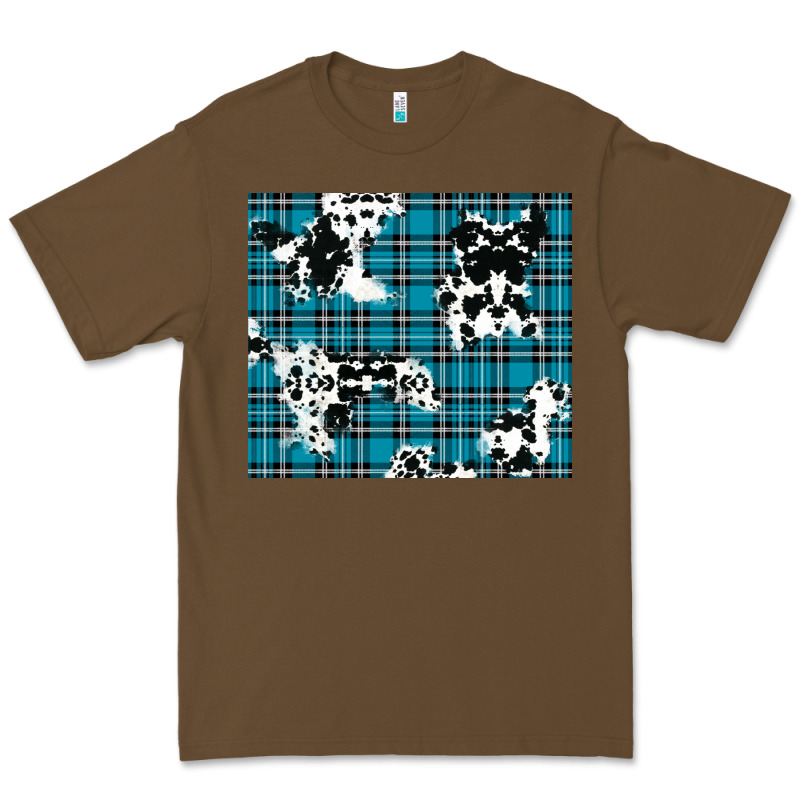 Winter Plaid And Cowhide Pattern Premium Tee by RanaPortraitStore | Teevron