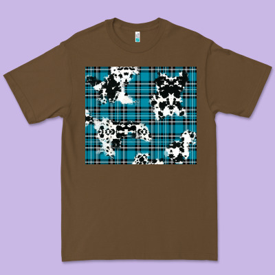 Winter Plaid And Cowhide Pattern Premium Tee Designed By Ranaportraitstore