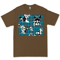 Cacao winter plaid and cowhide pattern Premium Tee - RanaPortraitStore
