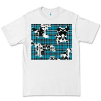 White winter plaid and cowhide pattern Premium Tee - RanaPortraitStore