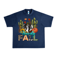 Navy Howdy Fall Urban Heavy Tee - texasbilliewilder
