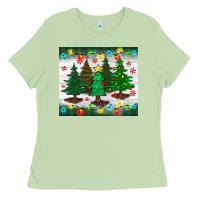 Matcha christmas trees tumbler Ladies Tee - BundleAndBundleShop