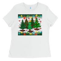 White christmas trees tumbler Ladies Tee - BundleAndBundleShop